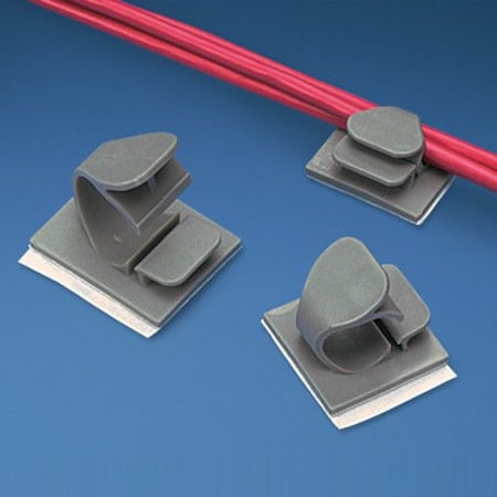Panduit Ltching Wire Clip, Adh, .50"Bdle, Gry, PK200 LWC50-A-T14